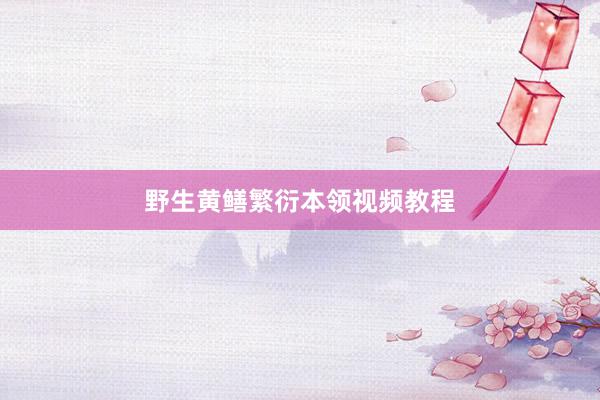 野生黄鳝繁衍本领视频教程